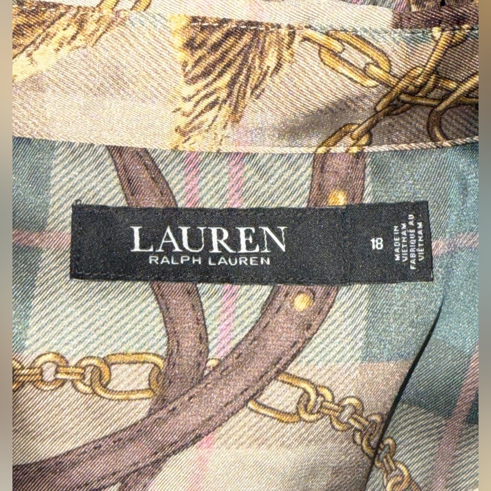 Lauren Ralph Lauren Plaid Midi Dress - Blue and Brown - Picture 11 of 16